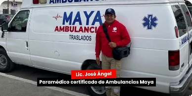 Integrante del personal de Ambulancias MAYA